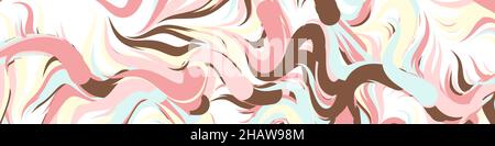 Abstract Perlinnoise Geometrical generative computational art illustration Stock Vector