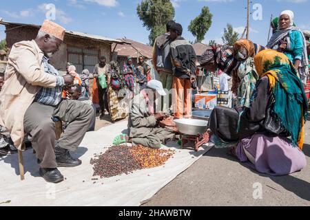 Market, Asebe Teferi, Oromia, Ethiopia Stock Photo