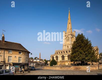 UK, England, Lincolnshire Stamford, Red Lion Square, All Saints Church Stock Photo