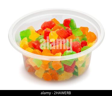 candied fruit path isolated on white Stock Photo