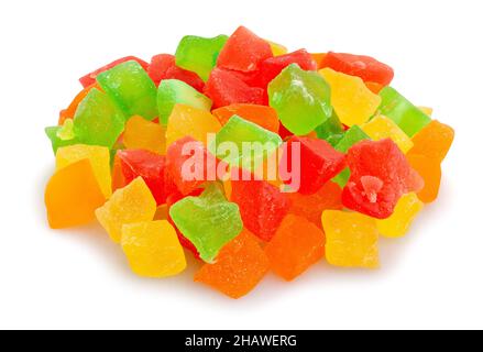candied fruit path isolated on white Stock Photo
