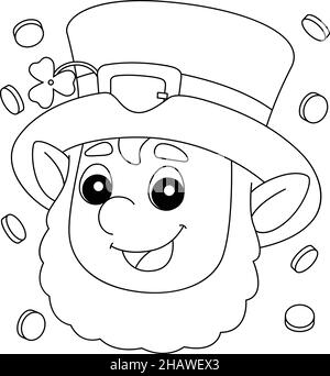 leprechaun face coloring pages