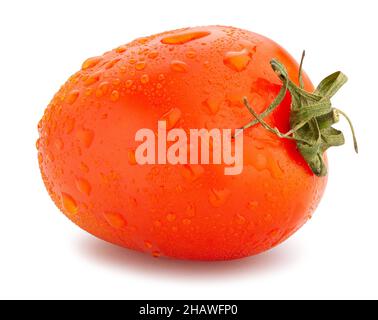 plum tomato path isolated on white Stock Photo