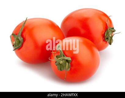 plum tomato path isolated on white Stock Photo