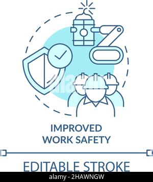 Improved work safety concept icon Stock Vector Image & Art - Alamy