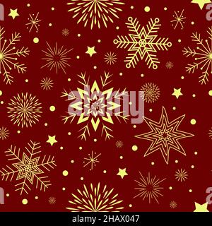 Premium Vector  Cute holiday seamless pattern with gold stars on a white  background. christmas star. ornament for gift wrapping paper, fabric,  clothing, textiles, surface textures.