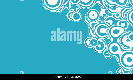 Abstract vector blue and white background. Liquid 3D metaball, with organic structure. Fluid futurisctic shapes. Stock Vector