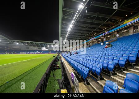 Brighton And Hove, UK. 15th Dec, 2021. A general view of the stadium before the Premier League match between Brighton and Hove Albion and Wolverhampton Wanderers at the American Express Community Stadium, Brighton and Hove, England on 15 December 2021. Photo by Alan Stanford/PRiME Media Images Credit: PRiME Media Images/Alamy Live News Stock Photo