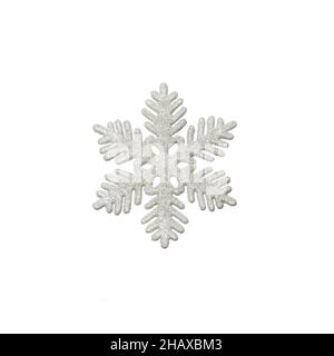 Christmas snowflake decoration isolated on white background Stock Photo