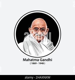 Gandhi.India's father of the nation. Mahatma Gandhi vector image ...