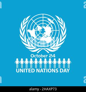 October 24 United nations day. Vector image of united nations day Stock Vector