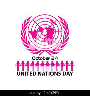 October 24 United nations day. Vector image of united nations day Stock Vector