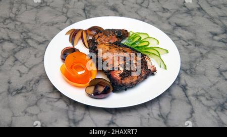 Jerk chicken Jamaican & West Indian Food Stock Photo