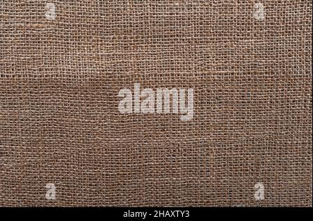 Burlap texture. The fabric is clearly visible. Stock Photo