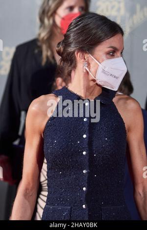 Madrid, Madrid, Spain. 15th Dec, 2021. Queen Letizia of Spain attends 16th Annual Gala of the Spanish Olympic Committee (COE), tribute to the Tokyo 2020 Olympians at Headquarters of the Spanish Olympic Committee on December 15, 2021 in Madrid, Spain (Credit Image: © Jack Abuin/ZUMA Press Wire) Stock Photo