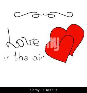 Romantic Happy Valentines Day Vector Illustration Stock Vector