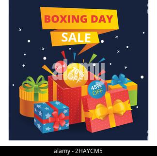 flat boxing day sale vector design illustration Stock Vector