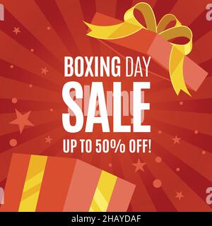 flat boxing day sale vector design illustration Stock Vector