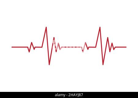 Heartbeat pulse line vector health medical concept for graphic design, logo, web site, social media, mobile app, ui illustration Stock Vector