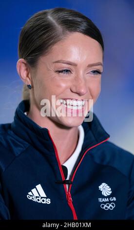 Natasha McKay during the Team GB Beijing Olympic Winter Games Ice Skating team announcement in Birmingham, UK. Issue date: Thursday December 16, 2021. See PA story ICE SKATING Olympics. Photo credit should read: Danny Lawson/PA Wire. RESTRICTIONS: Use subject to restrictions. Editorial use only, no commercial use without prior consent from rights holder. Stock Photo