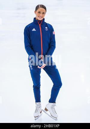 Natasha McKay during the Team GB Beijing Olympic Winter Games Ice Skating team announcement in Birmingham, UK. Issue date: Thursday December 16, 2021. See PA story ICE SKATING Olympics. Photo credit should read: Danny Lawson/PA Wire. RESTRICTIONS: Use subject to restrictions. Editorial use only, no commercial use without prior consent from rights holder. Stock Photo