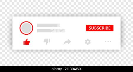 Media avatar frame for channel cover wireframe. Web subscribe elements for banner design channel. Stock Vector