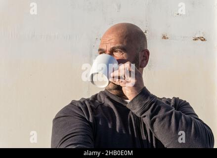 Portrait of middle-aged Caucasian man Stock Photo