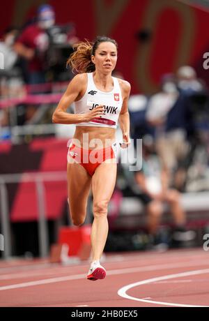 Joanna Jozwik competing in the 800 meters of the 2020 Tokyo Olympics. Stock Photo