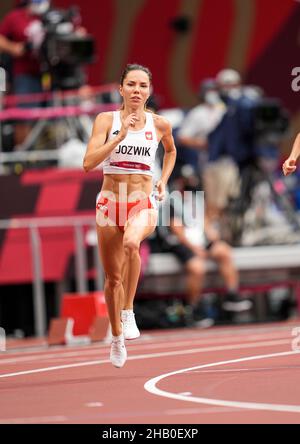 Joanna Jozwik competing in the 800 meters of the 2020 Tokyo Olympics. Stock Photo