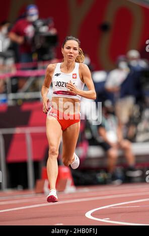 Joanna Jozwik competing in the 800 meters of the 2020 Tokyo Olympics. Stock Photo