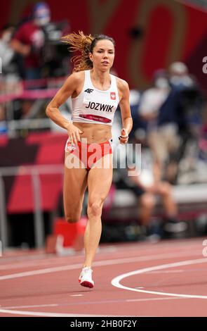 Joanna Jozwik competing in the 800 meters of the 2020 Tokyo Olympics. Stock Photo