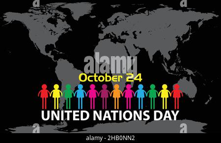 October 24 United nations day. Vector image of united nations day Stock Vector
