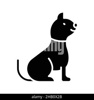 Cat line and glyph icon, pet and animal, sitting cat vector icon