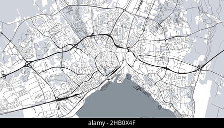 Urban vector city map of Vasteras, Sweden, Europe Stock Vector