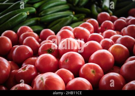 Fresh vegetables at country market Stock Photo