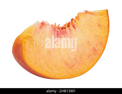 Fresh peach isolated on white background. Clipping path Stock Photo