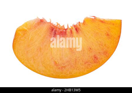 Fresh peach isolated on white background. Clipping path Stock Photo