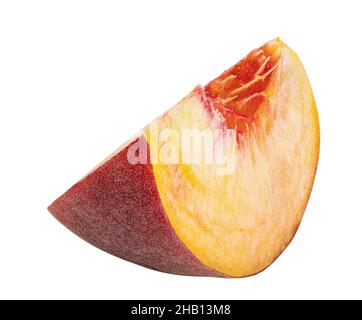 Fresh peach isolated on white background. Clipping path Stock Photo