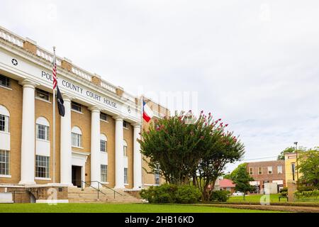 Livingston, Texas, USA - June 28, 2021: The Polk County Courthouse Stock Photo