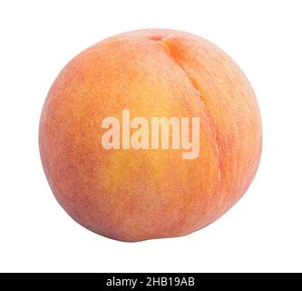 Fresh peach isolated on white background. Clipping path Stock Photo