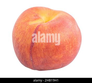 Fresh peach isolated on white background. Clipping path Stock Photo