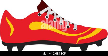 Baseball Boot Icon. Flat Color Design. Vector Illustration. Stock Vector