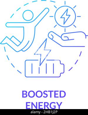 Boosted energy blue gradient concept icon Stock Vector