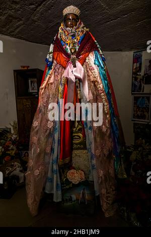 Statue of St. Sara in the crypt of the church Notre-Dame-de-la-Mer in Saintes-Maries-de-la-Mer, France Stock Photo