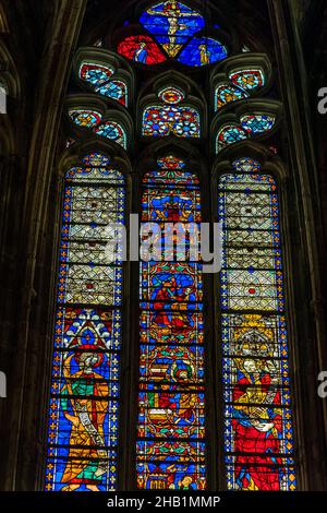 Cathédrale Saint-Just et Saint-Pasteur in Narbonne, France. The Cathedral with transept & 40m-high choir and tapestries was constructed 1272-1340, but never completed Stock Photo