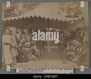 A Consultation of Refugees at the British Legation Demanding Constution I, One of 274 Vintage Photographs, Albumen silver photograph, late 19th-early 20th century, Qajar, Qajar Period, 6 5/16 x 8 3/16 in., 16.0 x 20.8 cm Stock Photo