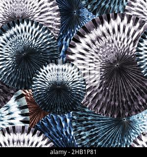 Metallic paper rosette decoration Stock Photo