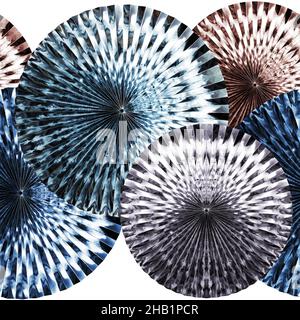 Metallic paper rosette decoration Stock Photo