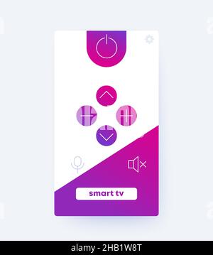 remote control for tv mobile app design Stock Vector