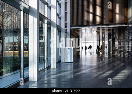 empty corridor at modern office building in Tokyo Stock Photo